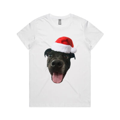 Staffy Christmas Women's Tee Thumbnail