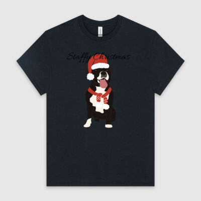 Staffy Christmas Cartoon Thumbnail